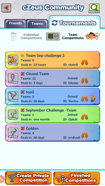 Team Tournaments